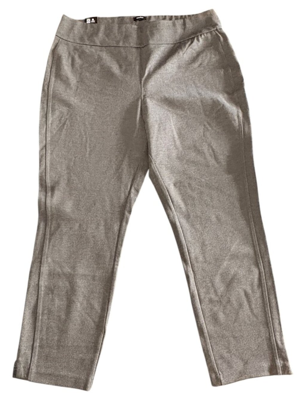 Express Ponte Pants Gray High Waist Straight Leg Ankle Slits Stretch X-Large NWT